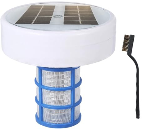 BEAHING Pool Ionizer, Solar Pool Ionizer Reduces Chlorine Copper with RGB Light Eliminate Algae, High Efficiency, Keeps Cleaner and Clear Solar for Above Ground