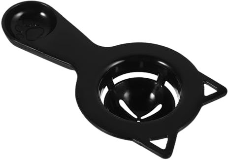 Hemobllo Egg Yolk Dishwasher Safe Feature Made of Sturdy Pp Material and White Separator Cat Shaped Practical Kitchen Gadget Seasoning Spoon for Cooking and Baking
