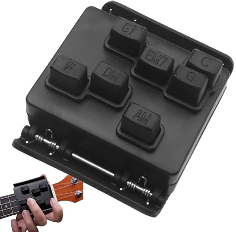Akkorddrücker für Gitarre,Gitarren-Akkorddrücker Gitarrentrainer mit | Gitarren-Akkord-Trainer, Ukulele-Übungsassistent, Gitarren-Lernwerkzeuge für 23–26 Zoll Ukulele