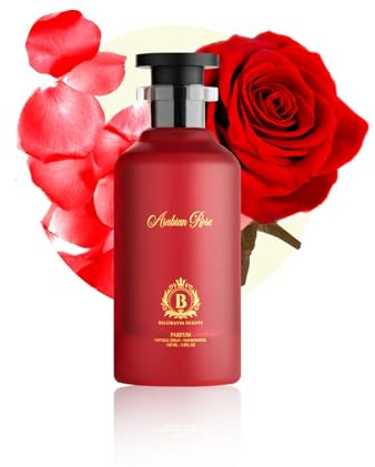 ARABIAN ROSE Eau De Parfum for Women – Belgravia Scents 100ml Oil-Based Long-Lasting Perfume with Saffron, Damask Rose, Patchouli, Dark Woods & Amber – 12+ Hour Wear
