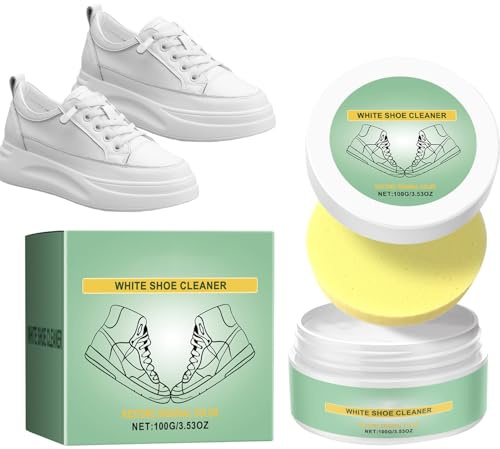Generico Crema Sbiancante Per Pulizia Scarpe, Pasta Sbiancante Rimuovi Macchie Per Sneakers Bianche, Detergente Delicato Efficace Per Pulizia Profonda Di Scarpe In Pelle Tela Suola Gomma Sandali