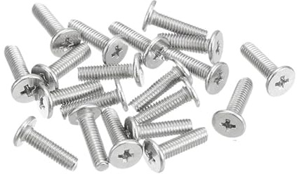 Tornillo de cabeza de oblea ultrafino y plano con ranura en cruz de acero inoxidable 304 M2 M2.5 M3 M4 M5 M6 for portátiles y computadoras portátiles.(14mm,M5 x 10Pieces)