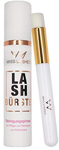 Miss Lashes Wimpern Waschbürste – Wimpernreinigungsbürste zur Wimpernpflege, Wimpernshampoo-Bürste, Lash Bürste zur Tiefenreinigung - 1 Stk., Weiß