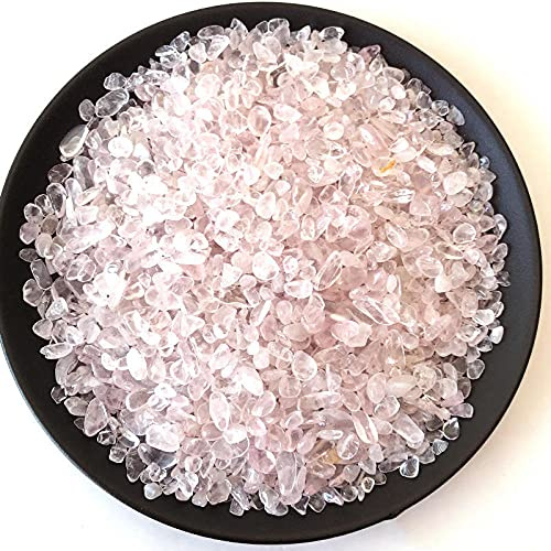 Pink Rose Quartz Original Crystal Gravel Stone Home Decor Buddhist Minerals Garden Flowerpot Specimen Feng Shui-5-8mm 50g