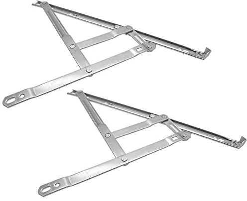 LDEXIN 1 Pair Casement Window Hinges 14inch Stainless Steel Concealed Hinges Friction Stay Hinges