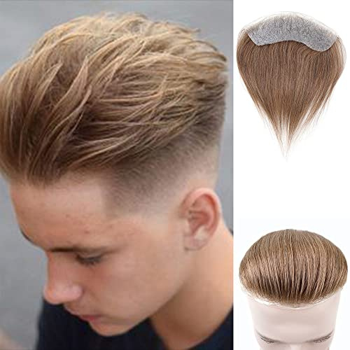 Lordhair Toupet Herren - Europäisches Echthaar Toupet, V-LOOP Skin Toupet für Männer, Toupet Echthaar Männer