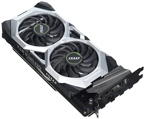 MSI Gaming GeForce RTX 2060 126GB GDRR6 192-bit HDMI/DP 1650 MHz Boost Reloj Ray Tracing Turing Architecture VR Ready Tarjeta gráfica (RTX 2060 Ventus 6G)
