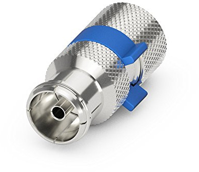 Sonero IEC Buchse für Sat Kabel Koaxial Kabel 6,5-7,5mm 4er Set chrom | Selbst konfektionierbare Buchse für Antennen-, Sat- und Koaxialkabel mit 6,5–7,5 mm Durchmesser