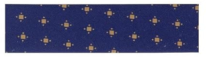 MYMERCERIE Spule 25 m Schrägband, 20 mm, Blau / Beige