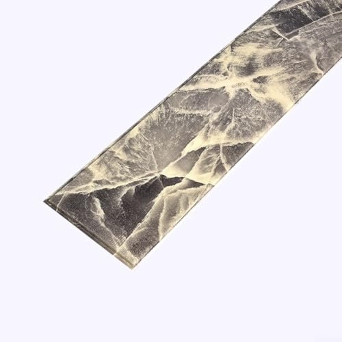 Zoegneer Haushaltssockelleisten Wandaufkleber Sockelleiste Wandaufkleber Ecklinie Aufkleber (Marmor schwarz und weiß)