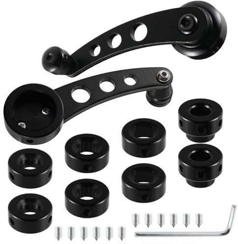 Gatuida 1 Satz Fensterkurbel Universal-Autofenster-Kurbel: Aluminiumlegierung Kurbel für Fensterheber Auto Fenster Winder