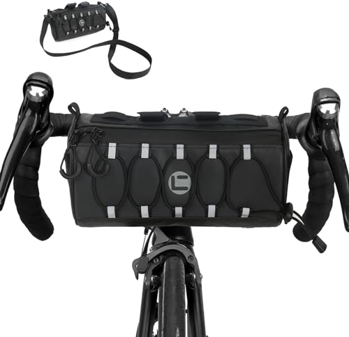 Lenkertasche Fahrrad Lenkertasche Wasserdicht mit Schultergurt, Fahrradtasche Lenker Fahrradtasche Vorne Lenker Lenkertasche Rennrad Fahrradlenkertasche Lenkradtasche Bike Handlebar Bag ca. 2,4L