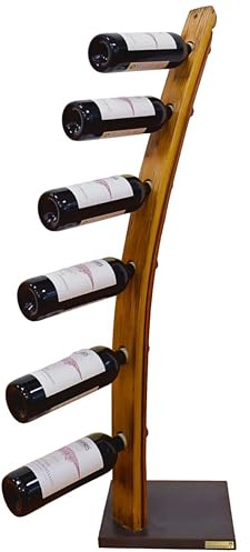 BRANDMATT Premium Weinständer | Fassdaube | für 6 Weinflaschen | ca. 100 x 25 x 25 cm | 1 Stück Weinregal