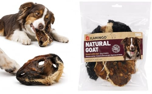 Bastoncini per cani – Snack Nature Naso di capra con pelo – 150g – senza glutine – senza zuccheri aggiunti – supporta denti e digestione