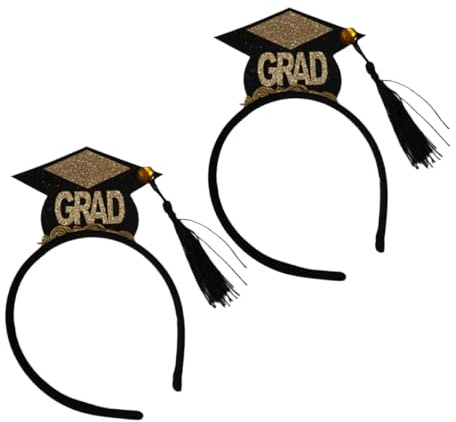 Ipetboom Einzigartiger Kopfschmuck Für Abschlussfeiern 5 Stück Doktorhut Haarband Stilvolles Grad-cap-stirnband Schwarzes Haarband Zubehör