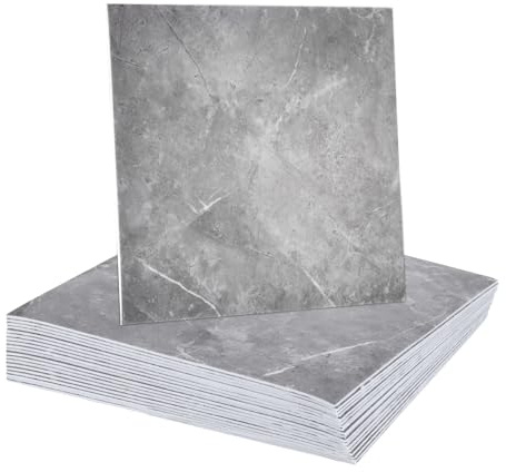 QUARKZMAN 20pcs Carreaux Marbre Adhésifs, Panneau Mural Imperméable Soubassement, 12x12 Carreaux PVC Adhésifs Pour Salle Bain, Cuisine, Salon, Design Jade Palace