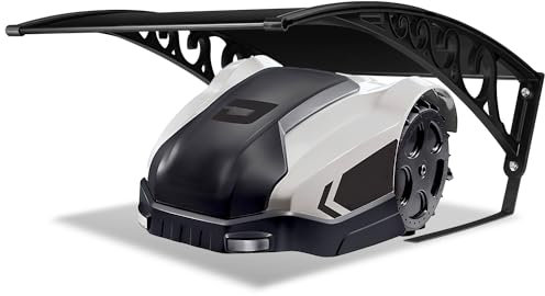 Izrielar Tosaerba Robotizzato Con Tetto 106 x 87 x 50 cm, Garage per Robot Falciatrice, Protezione UV, Nero