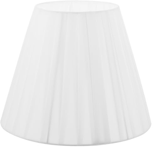 PRETYZOOM Pantalla Lámpara Mesa Tela Plisada de Color Claro, Repuesto Decorativo de Tejido y Metal, Suaviza la Luz, Adecuado para Lámpara de Mesa