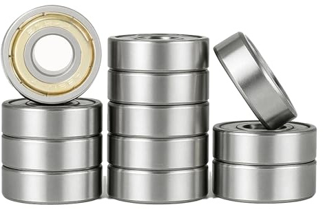 40 Pcs Rodamientos 608ZZ de Acero, para Skateboard y Patinete - Rodamientos de Bolas con Doble Blindaje ZZ para Mínima Fricción - Alta Velocidad y Durabilidad