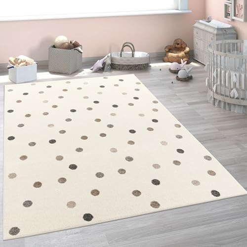 Paco Home Kinderteppich Teppich Kinderzimmer Mädchen Jungs Verschiedene Motive Und Größen, Grösse:120x160 cm, Farbe:Beige 3
