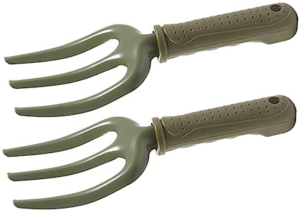 Milisten 2pièces Fourche De Jardinage à Trois Dents pour Outil Jardinage Et Outil à Main Fourche à Désherber pour Ameublir Le Sol De Désherbage pour Jardin