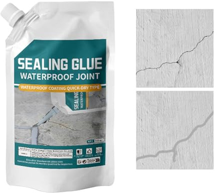 Riparazione per Crepe nel Calcestruzzo, Riparazione Lastre in Calcestruzzo 500ml, Adesivo Per Sigillatura Impermeabile Antifuga Per Fughe Resistenti Agli Agenti Atmosferici Per Finestre Bagno Cucina