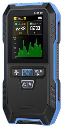 DewinLVD EMF-Messgerät Strahlungsdetektor 3-in-1 EF/MF/RF | Digitaler Elektromagnetische Felder Handgehaltener EMF Meter mit LCD EMF-Inspektionen und Geisterjagd zu Hause und Büro
