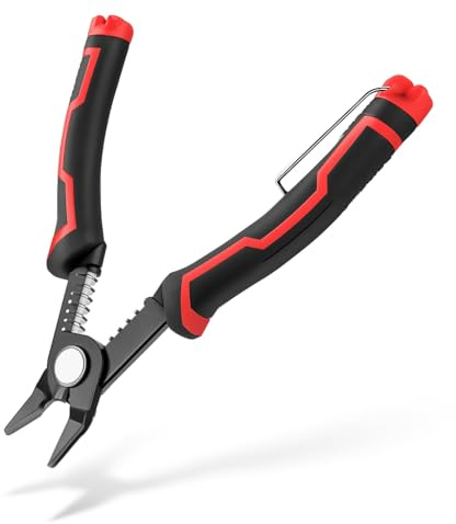 Pince Coupante, Pince à Dénuder Multifonction 3 en 1 et Pince à Dénuder Pour électricien, Pince Coupe-Câbles 20-10 Awg Avec Poignée Ergonomique et Durable