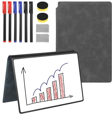 A5 mini whiteboard 2 stycken whiteboard liten bärbar skrivtavla med pennor suddgummi och duk vit bräda för kontor skola hem anteckningar listor memos