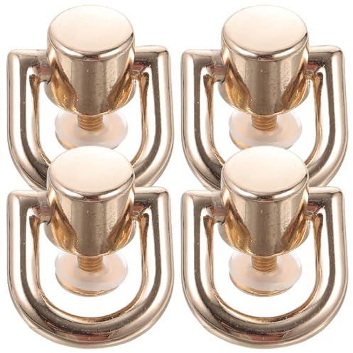 SHINEOFI D Ringe aus Metall 4 Stück 2.5X2Cm Schraubnieten für Selbstgemacht Bastelmaterial und Rucksack Zubehör Taschenringe