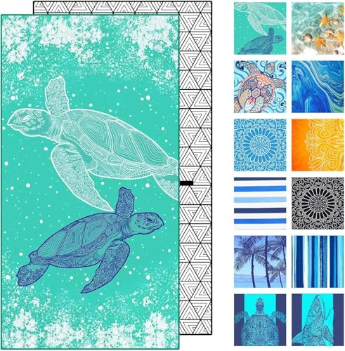 Serviette de Plage 180x80 Microfibre xxl Grande Drap Serviettes Beach Towel | Bain Beach Towel Piscine Femme Cadeau Poncho Fille Essuie Sechage Rapide Sport Vacances Travel Essentials Accessoire