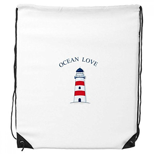 DIYthinker Leuchtturm Ozean-Liebe Sea Segeln Blau-Rucksack-Shopping Sport Taschen Geschenk