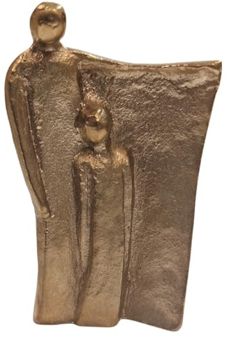 Herzmensch Bronze-Engel Figur „Geborgenheit“ von Andrea Zrenner – Handgefertigte Skulptur aus Bronze als Symbol für Schutz und Nähe – Kunstvolle Erinnerung, Grabengel, spirituelles Geschenk