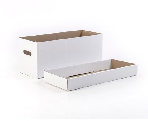 Davpack Cardboard Vinyl Storage Boxes - For 7 inch Vinyls - Pack of 10-480L x 199W x 200H mm - 7” Record Storage Boxes