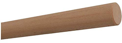 TIBU Buche unbehandelt Holz Handlauf Geländer 30-500 cm Wandhandlauf Wand Treppe ohne Halter, Länge: 1800 mm / 180 cm / 1,8 m Enden: gefast