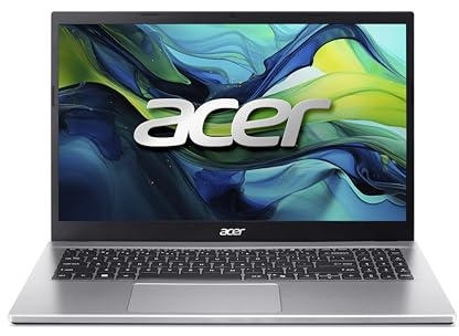 Acer Aspire Go 15 (AG15-42P-R5ZD) Laptop, 15,6 FHD IPS Display, AMD Ryzen 7 5825U, 32 GB RAM, 1 TB SSD, AMD Radeon Grafik, Windows 11, QWERTZ Tastatur, Silber