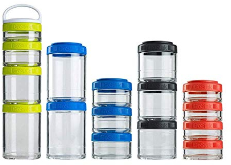 POHOVE Snack Krüge 4-Piece Twist Schloss Vorratsbehälter Tragbar Stapelbar Snack Behälter für die Aufbewahrung Formel,Snacks,Muttern,Getränke - Zufällig Farbe, free size