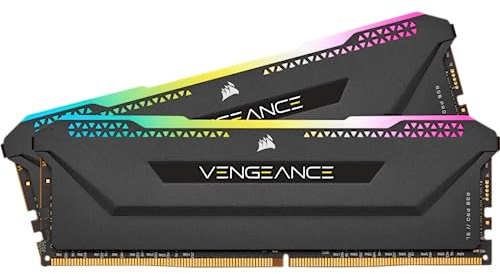 Corsair Vengeance CMH32GX4M2D3600C18 RGB Pro SL Arbeitsspeicher (32 GB (2 x 16 GB), DDR4 3600 (PC4-28800) C18, 1,35 V) Schwarz