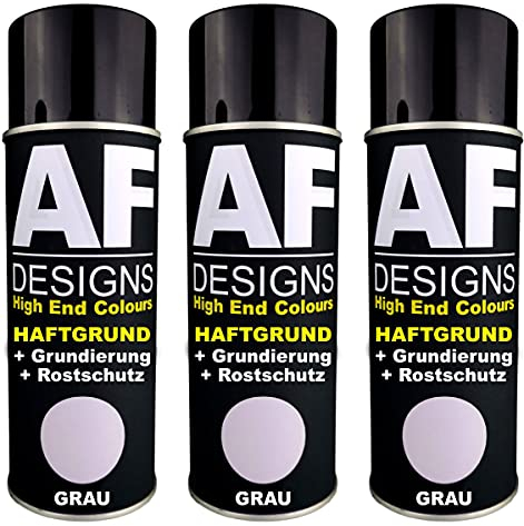 Alex Flittner Designs 3X Haftgrund Spraydose grau Grundierung Rostschutz Autolack