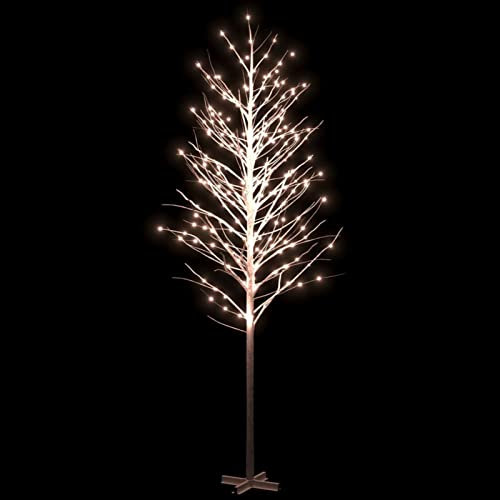 Tidyard LED Birke Weihnachtsbeleuchtung Zweige Lichterzweig beleuchtet künstliche Baumbeleuchtung Weihnachten Dekoration Draußen Warmweiß 672 LEDs 400 cm