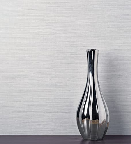 GAULAN 500681993 Papier peint imitation fibre végétale effet nacré gris pour mur salon chambre couloir salle à mange tête de lit hall d'entrée escalier - Échantillon DIN A4