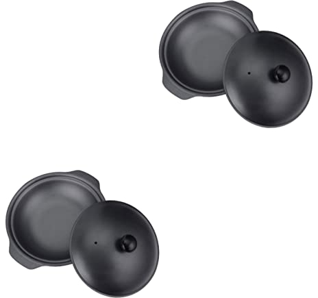 INNAL 3 Pezzi casseruola brasiera con Coperchio Antiaderente stufato Utensili da Cucina Utensili da Cucina Utensili da Cucina brasati Utensili da Cucina Ferro Nero, bachelite antiaderent