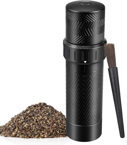 Moulin à poivre manuel robuste avec plus de sortie de poivre, moulin à poivre de qualité professionnelle rechargeable et grossièreté peut être ajusté à l'extérieur