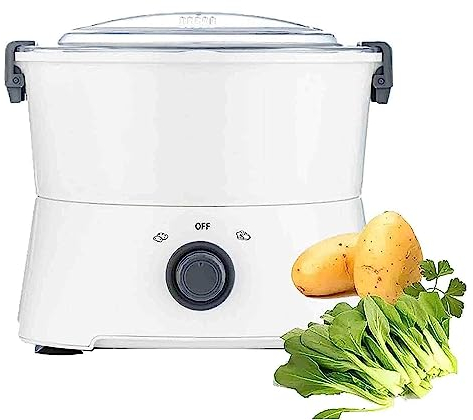 Electric Potato Peeler, Kitchen Automatic Peeling Machine for Home or Commercial (1kg Capacity), One-Touch Start and Easy to Operate, for Fruit, Vegetables