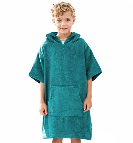 DiaryLook Kinder Kapuzen Badeponcho,Saugfähiges Handtuch Poncho für Jungen und Mädchen,6-10 Jahre,Ideal für Strand,Schwimmen und Surfen