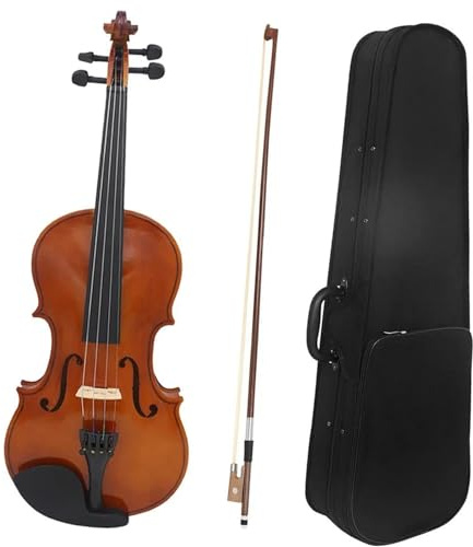4/4 3/4 1/2 1/4 Violino Set Di Violino In Legno Massello Con Custodia In Tessuto Arco Violino Professionale Per Esercitazione (Color : 1/2)