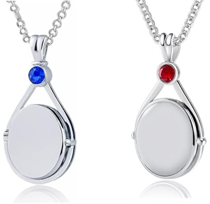 Aidenn h2o plötzlich meerjungfrau kette Halskette mit Mermaid Melody Zirkon Medaillon Anhänger, Personalisierte Amulett für Bilder Geschenk für Frauen Teenager Mädchen