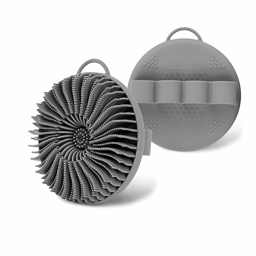Onluckdeer Silikon Duschbürste, Körperbürste, body scrubber, Massagebürste Körper, Sanfte Peeling Bürste, für Frauen, Männer, Kinder, Haustiere, empfindliche Haut