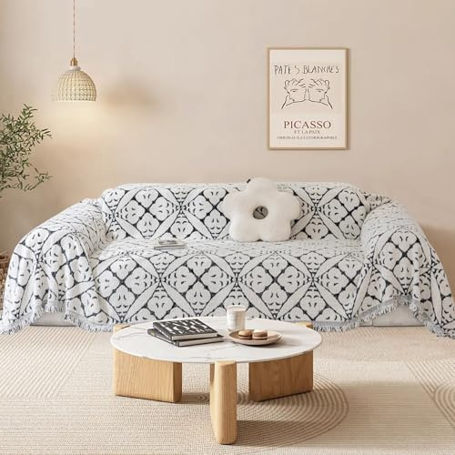 SHANNA Housse de Canapé 1 2 3 4 Places en Forme de L d'angle Protege Canape, Protection Canape Chat Chiens Anti Griffe en Chenille AB Face Couvre Canapé Sofa Cover, Housse pour Meubles de Canapé