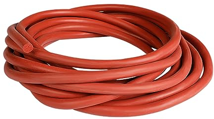 Windschutzstreifen, Dichtung Gummi, Silikon-Schaumdichtungsstreifen, rot, 3,28 Fuß, rund, massiver Schaumstreifen, Wetterschutz for die Abdichtung von Fenstern und Türen zu Hause(Size:19mm)